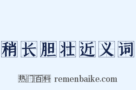 稍长胆壮近义词是什么意思的图片